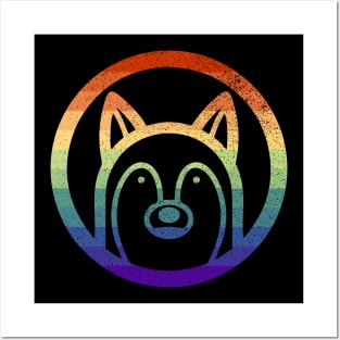 Vintage Rainbow Gay Pride Dog and Puppy Lover Posters and Art